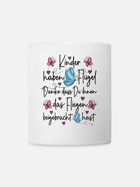 Kita Abschied - Kinder haben Flügel - Tasse - Weiß