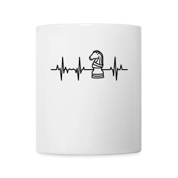 Schach Herzlinie - Tasse - Weiß - Vorne
