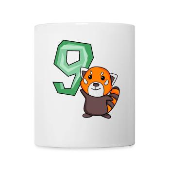 9th Birthday Motif Red Panda - Nine Years Old - Mug - white - Front