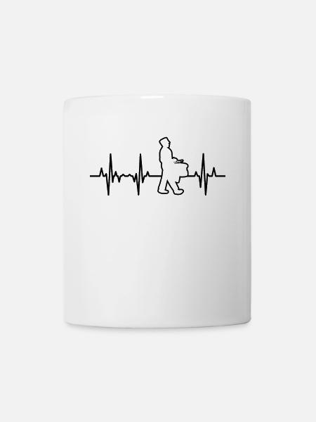 Trommler Herzlinie - Tasse - Weiß