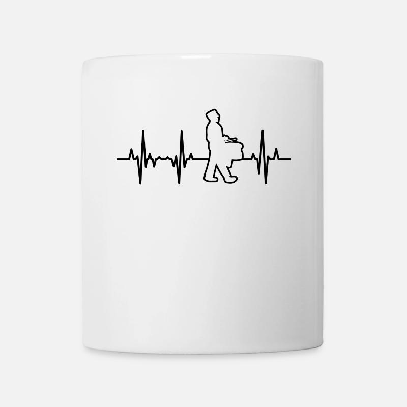 Trommler Herzlinie - Tasse - Weiß