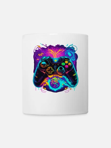 Power Graffiti Gaming Controller - Tasse - Weiß