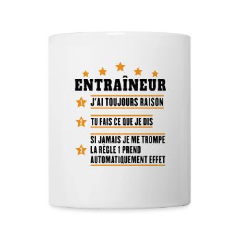 Coach Cadeau Handball Football Rugby Entraîneur - Mug blanc - blanc - Devant