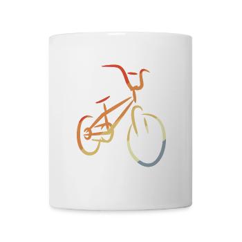 Retro BMX Zeichnung - Tasse - Weiß - Vorne