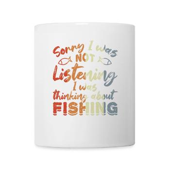 I'm thinking about fishing - Mug - white - Front