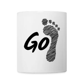 Go barefoot - walk barefoot - Mug - white - Front