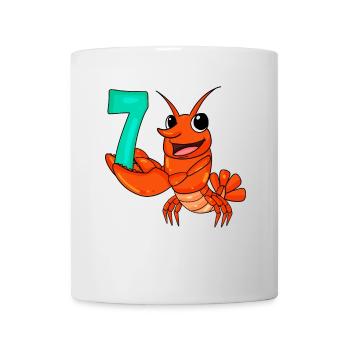 7th Birthday Motif Lobster - seven years - Mug - white - Front