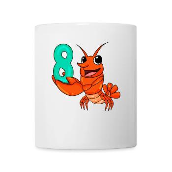 Homard motif 8e anniversaire - huit ans - Mug blanc - blanc - Devant