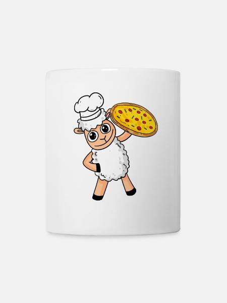 Pizzabäcker Pizza Koch Schaf Italien - Kop/krus - hvid