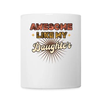 Génial comme ma fille Retro - Mug blanc - blanc - Devant