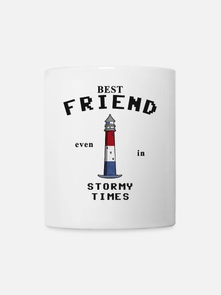 Freundschaft, Best Friend, Leuchtturm Stilo, Polen - Tasse - Weiß