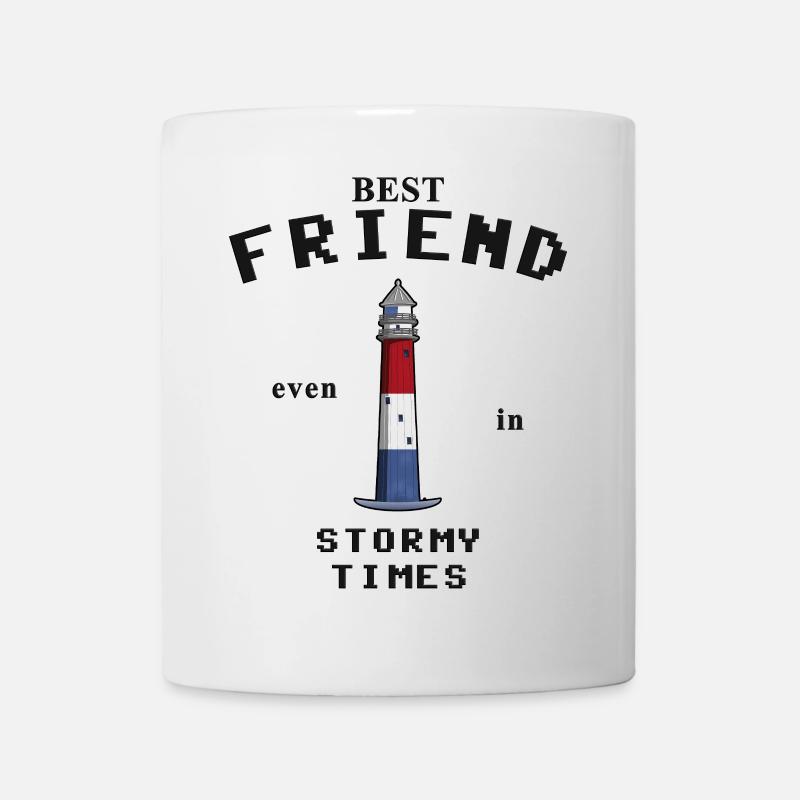Freundschaft, Best Friend, Leuchtturm Stilo, Polen - Tasse - Weiß