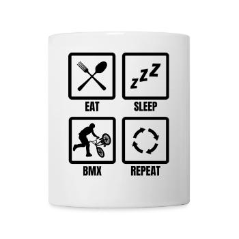 Horaire BMX - Mug blanc - blanc - Devant