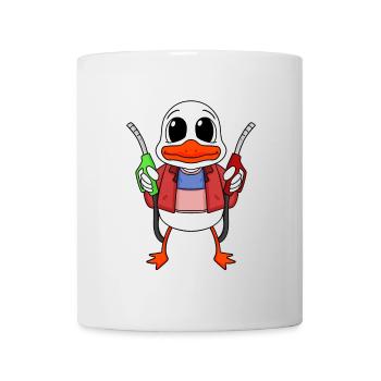 Gas station attendant Duck gas station - Mug - white - Front