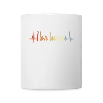 Ligne de cœur ECG de crosse - Mug blanc - blanc - Devant