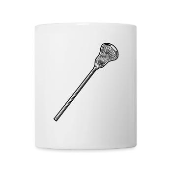 Lacrosse Schläger - Tasse - Weiß - Vorne