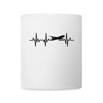 Flugzeuge EKG Herzlinie - Tasse - Weiß - Vorne