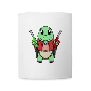 Gas station attendant turtle gas station - Mug - white - Front
