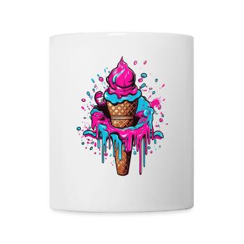 Cadeau de glace au néon pour les amateurs de tendances - Mug blanc - blanc - Devant