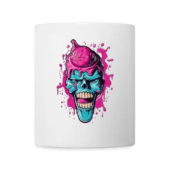 Colorful skull with acrylic design - Mug - white - Front