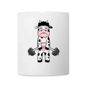 Kuh Fitness Motivation Gym Geschenk - Tasse - Weiß - Vorne