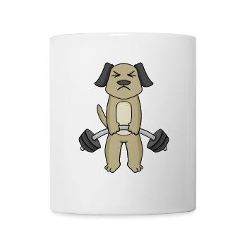 Bodybuilder Dog Fitness Motivation Gift - Mug - white - Front