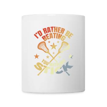 Lustiger Lacrosse Witz - Tasse - Weiß - Vorne
