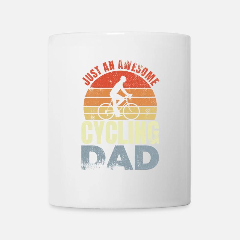 Fahrradfahrer Papa - Tasse - Weiß