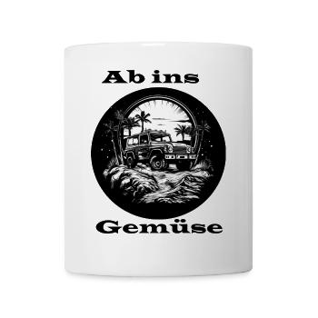 Ab ins Gemüse - Tasse - Weiß - Vorne