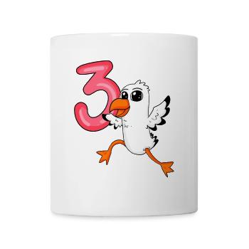 3rd birthday motif seagull - three years - Mug - white - Front