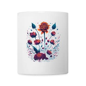 Roses Vaporwave Bouquet - Mug - white - Front