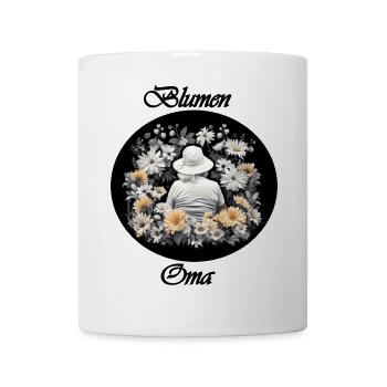 Blumen Oma - Tasse - Weiß - Vorne
