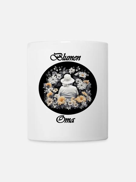 Blumen Oma - Tasse - Weiß