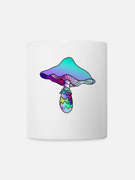 Psychedelischer Pilz - Regenbogen-Pilz - Tasse - Weiß