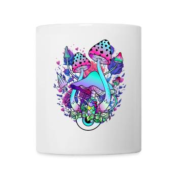 Psychedelic Mushroom Eyes Nature Art - Mug - white - Front