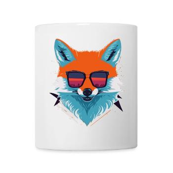 Sournois et élégant: T-shirt rétro agressif Fox - Mug blanc - blanc - Devant