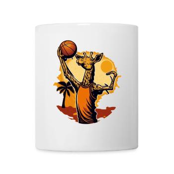 Giraffe spielt Basketball in der Sonne - Tasse - Weiß - Vorne
