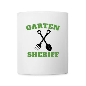 Gärtner Hobbygärtner Landschaftsbau Garten Sheriff - Tasse - Weiß - Vorne
