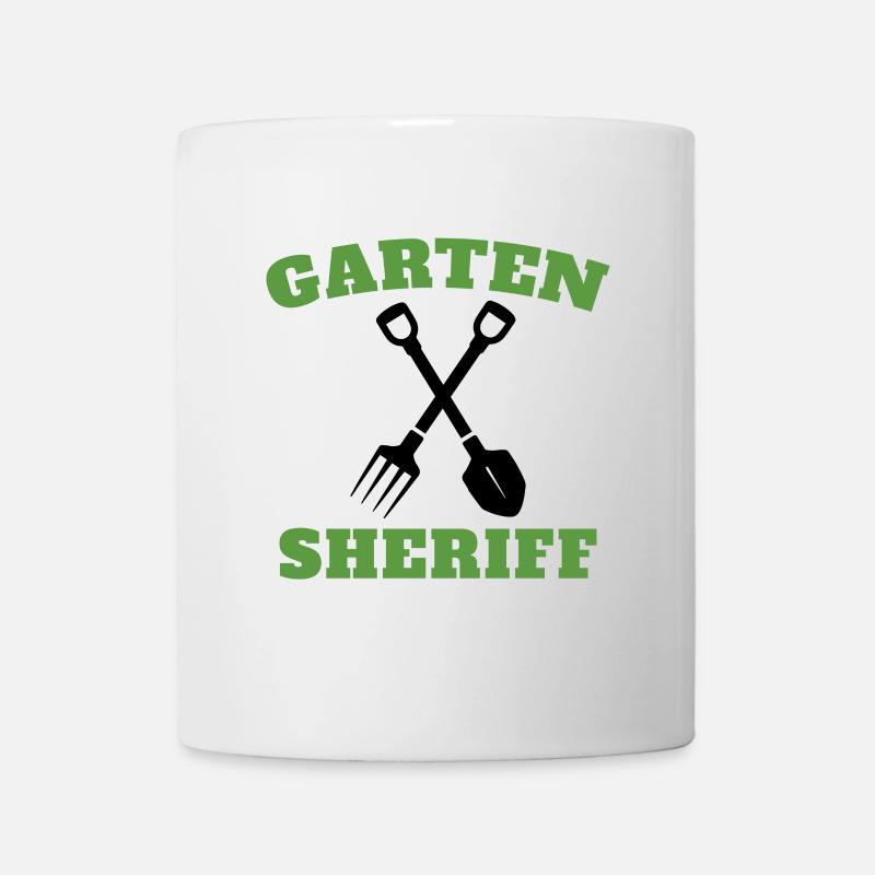 Gärtner Hobbygärtner Landschaftsbau Garten Sheriff - Tasse - Weiß