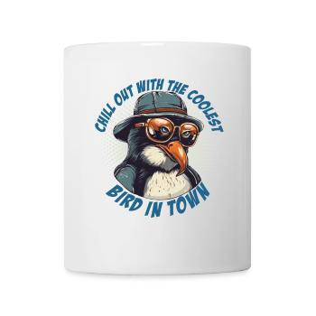 Chilliger Pinguin mit Sonnenbrille und Hut - Tasse - Weiß - Vorne
