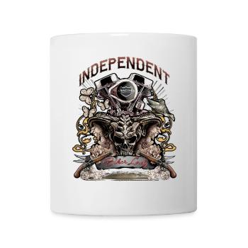 Skull Demon Engine Motard Tshirt pour fille - Mug blanc - blanc - Devant