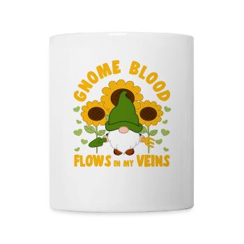 Le sang du gnome coule dans mes veines Yard Garden Gnome - Mug blanc - blanc - Devant