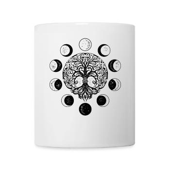 Ygdrassil Mondphasen Witchcraft Occult Lebensbaum - Tasse - Weiß - Vorne