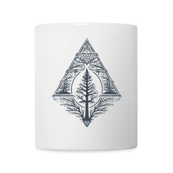 Arbre Païen Sapin Teutonique Symbole Triskele Occulte - Mug blanc - blanc - Devant