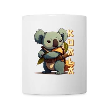 Samurai Koala mit Schriftzug - Tasse - Weiß - Vorne