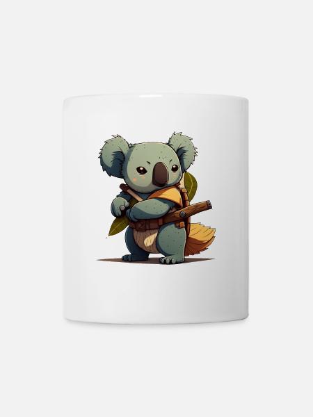 Koala als Samurai - Tasse - Weiß