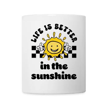 La vie est meilleure au soleil Graphique - Mug blanc - blanc - Devant