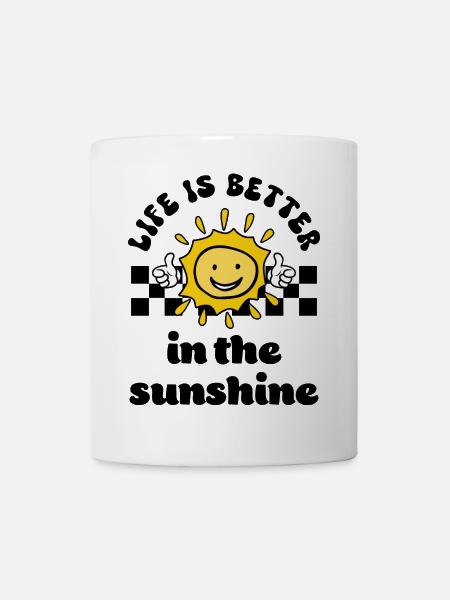 La vie est meilleure au soleil Graphique - Mug blanc - blanc
