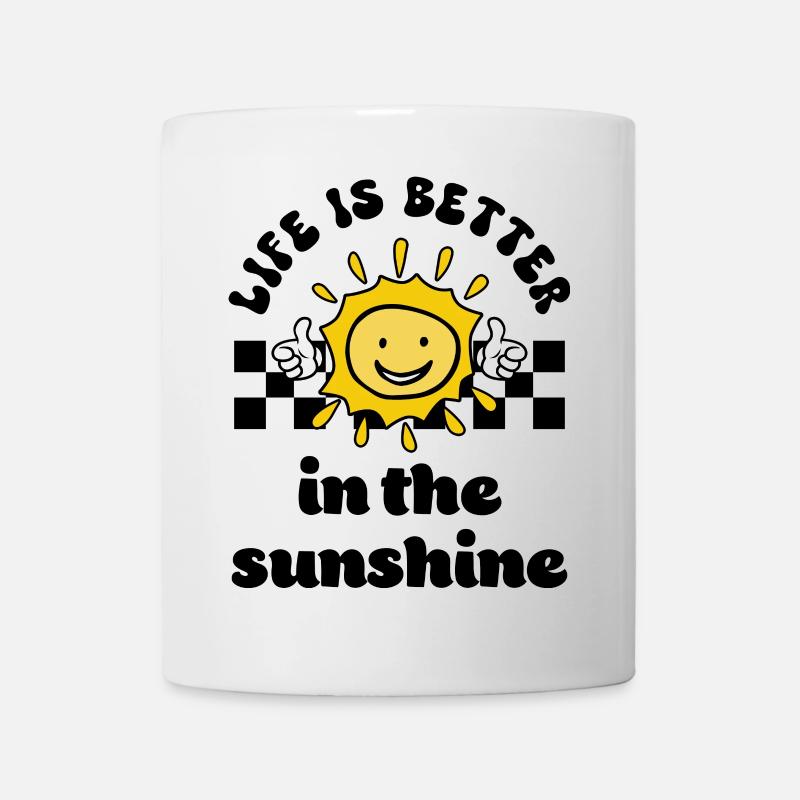 La vie est meilleure au soleil Graphique - Mug blanc - blanc