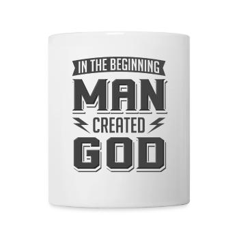 Atheist Man Created God Anti Religion Agnostiker - Tasse - Weiß - Vorne